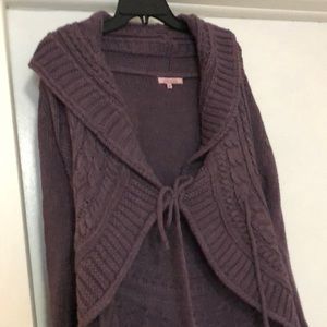 Purple Loose Fitting cardigan Size L Hekla and Co.